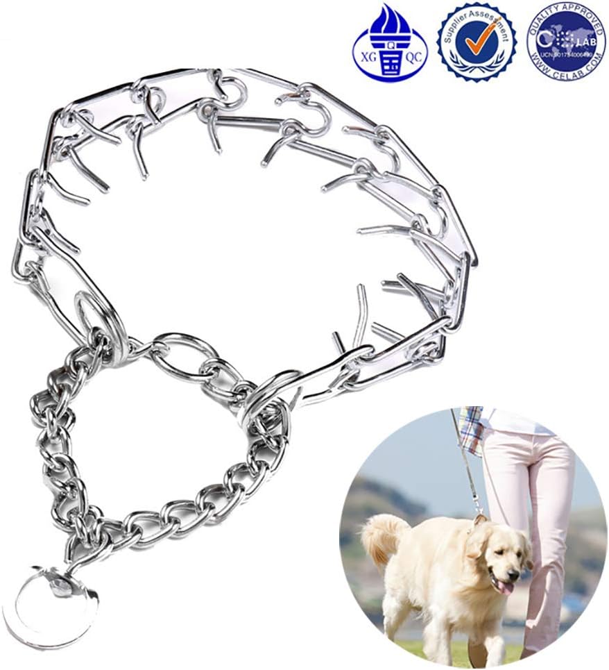 Prong Collars for Dogs, Chrome Plated Pinch Collars