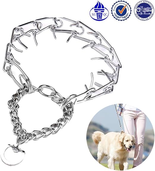 Prong Collars for Dogs, Chrome Plated Pinch Collars
