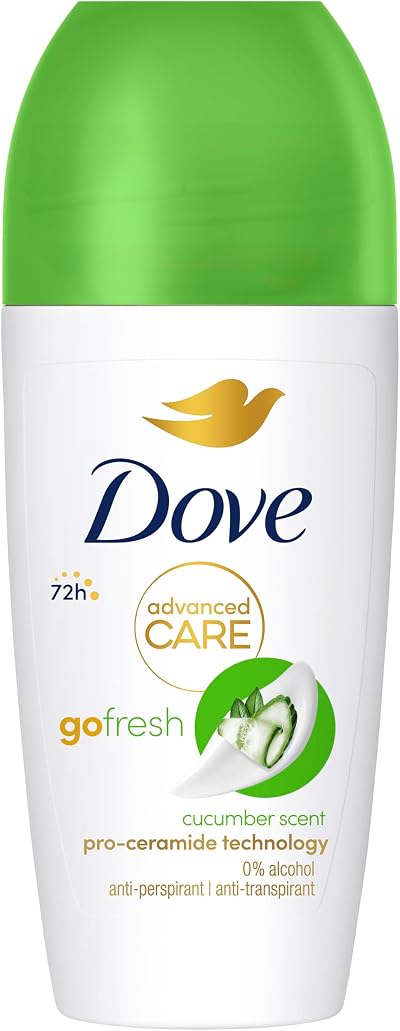 Dove Advanced Care Go Fresh Cucumber Roll-On Deodorant 6pk Triple Moisturising