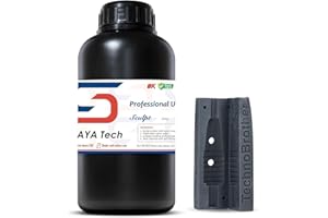 Siraya Tech Sculpt High-Temp Resistant 3D Printer Resin - Up to 180C, High Precision, Compatible with 8K DLP/LCD Printers for Engineering, Jewelry, & Industrial Applications (Dark Grey, 1kg)