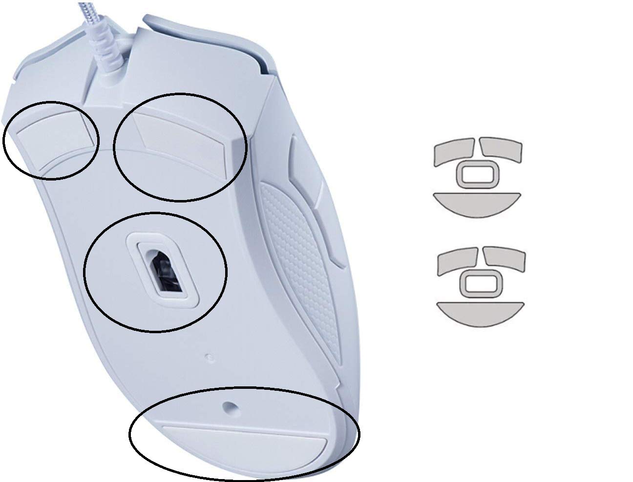 Mouse Feet Pads Skates for Razer DeathAdder Essential (Pack of 2)