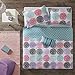 Mi Zone Cozy Quilt Set, Casual Modern Vibrant Color Design All Season Teen Bedding, Coverlet Bedspread, Decorative Pillow, Girls Bedroom Décor, Full/Queen, Carly Circular Purple
