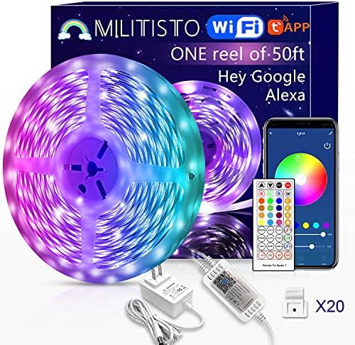 Militisto 50ft Alexa LED Strip Lights