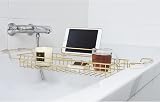 Present Time Iglo Metal Bath Bridge Gold Adjustable 61-86cm view 3