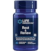 Life Extension Rest & Renew, for a Refreshing & Restorative Night’s Sleep, Gluten-Free, Non-GMO, Vegetarian, 30 Capsules
