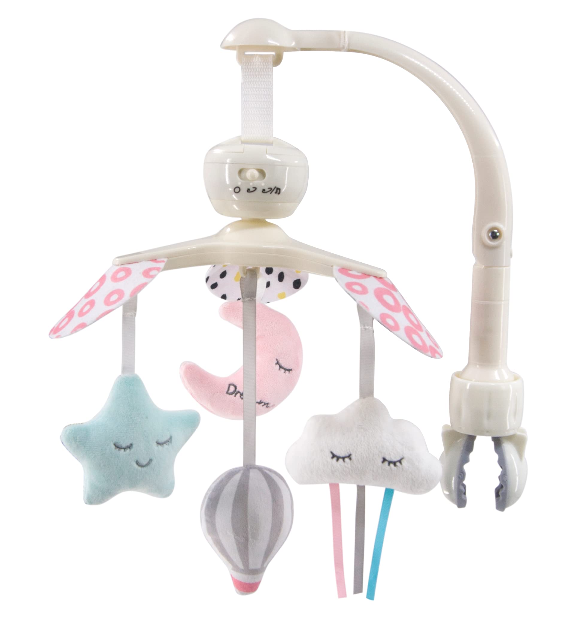 LADIDA Baby Mobile, Plays Music and Spins, Weather and Night Sky Theme, Easily Portable and Transportable (Fly up high)