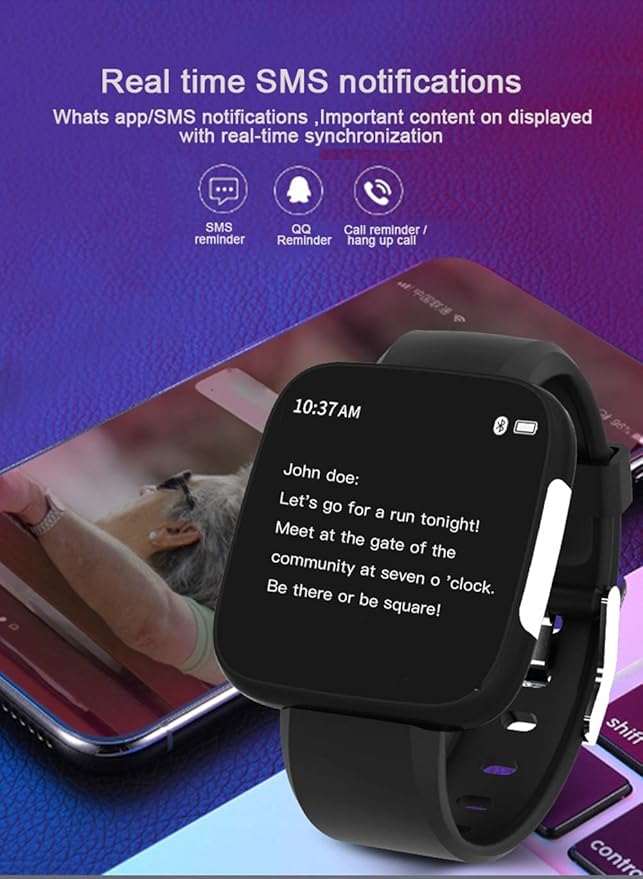 Gyfdjh Relojs Inteligente Reloj Deportivo con Cronómetro Monitor ...