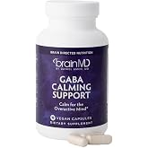 BrainMD Dr Amen GABA Calming Support - 90 Capsules - Promotes Relaxation - Contains Magnesium, Vitamin B6 &amp; Lemon Balm - 90 Servings