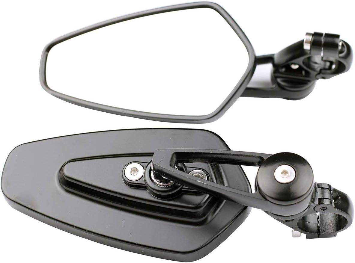 MotorToGo Black Arrow Bar End Mirrors for 2000 Kawasaki Ninja 500R EX500D