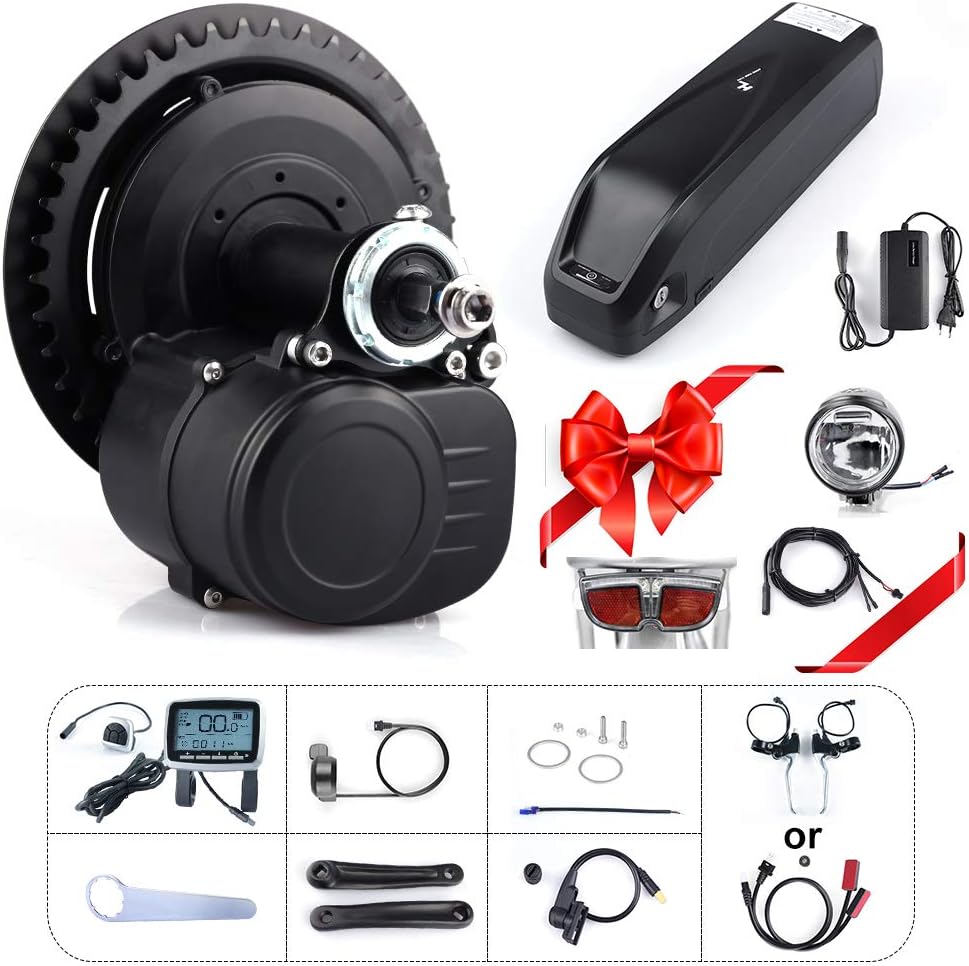 TongSheng TSDZ2 36V 250W 350W 48V 500W Torque Sensored DIY eBike Mid Drive Crank Motor Kit Electric Bike Central Motor Conversion Kit 36V 48V Batteries