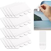GCXIXPY Poster Adhesive Strips, 64 PCS Damage Free Hanging Poster Hangers Removable, No Tools Picture Hanging Strips for Posters, Picture Hangers Wall Office Decoration and Indoor Hooks