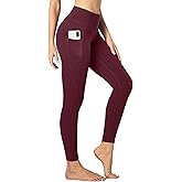 Heathyoga Leggings with Pockets for Women Tummy Control High Waisted Yoga Pants Women Compression Workout Leggings