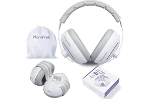 Momfree 2 in 1 Baby Ear Muffs, Noise Reduction Earmuffs & Adjustable Headband for Baby, Hearing Protection Headphones