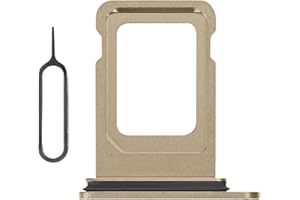 Risidamoy for iPhone 14 Pro Max Gold SIM Card Slot Part for iPhone 14 Pro Single SIM Tray Holder Adapter with Waterproof Rubber Ring Needle Ejector for A2651 A2893 A2894 A2895 A2896