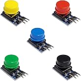Button Module for Arduino, ESP32, ESP8266, Raspberry Pi &ndash; Tactile Switches for Electronics Projects, 5-Pack