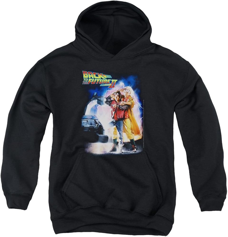 Back To The Future Ii Youth Poster Pullover Hoodie Amazon.co.uk