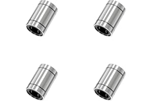 Skweawert 4PCS LM12UU Linear Ball Bearings, 12mm Bore Dia, 21mm OD, 30mm Length with Double Side Rubber Seal Linear Rail for CNC,3D Printer
