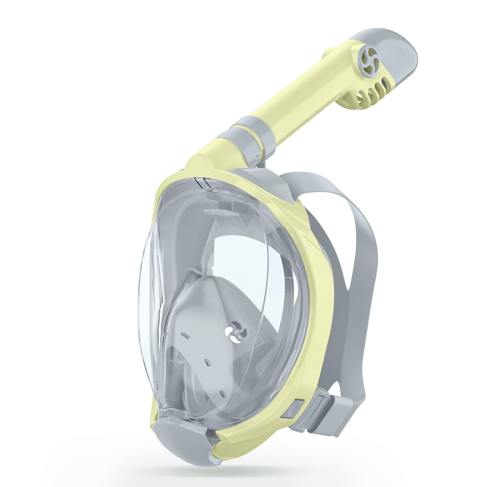 Photo 1 of Greatever Snorkeling Gear for Kids, Ideal Gifts of Kids Snorkel Mask, Macaron Candy Dual Color Full Face Snorkel Mask with Camera Mount, Safe Breathing for Enchanting Travel