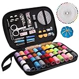 MumCraft Sewing Kit with Over 130 Sewing Accessories, 24 Unique Spools of Thread -24 Color, Mini Sewing Kits for Adults, Beginner,Traveller, with Zipper Portable Case, Emergency