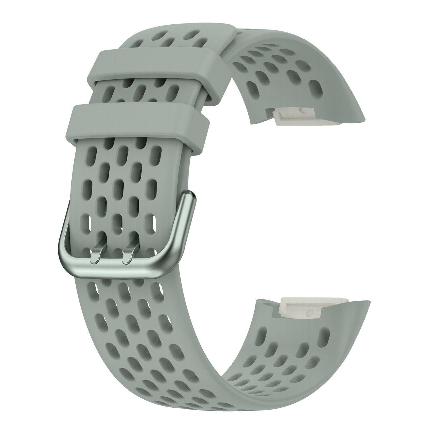Panda Bobo Compatible with Fitbit Charge 5 Charge 6 strap Replacement Band Mesh Wristband Women Men Small large (Grey)