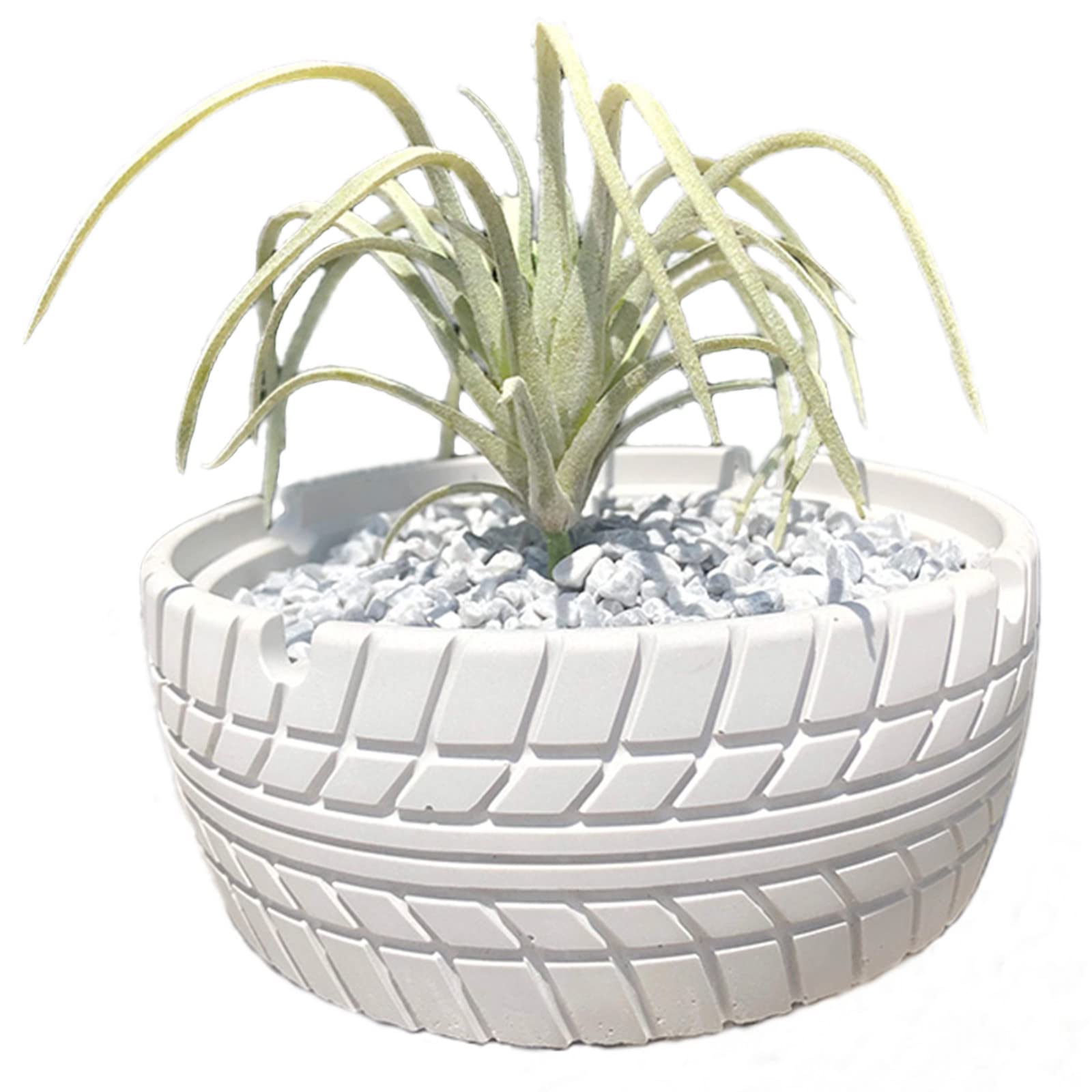 Photo 1 of Tire Pattern Flower Pot Silicone Mold Succulent Planter Vase Cactus Concrete Mold Candle Pen Holder Mold Epoxy Resin Plaster Cement Clay Mould
