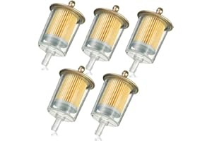 5 Pack 5/16" Universal Fuel Filters Industrial Tractors Cars Trucks Motorcycles gas powered engine Inline Gas Fuel Line