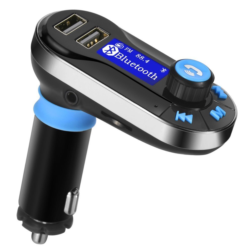 Transmisor FM bluetooth para Coche Manos Libres Cargador USB Adaptador de Radio
