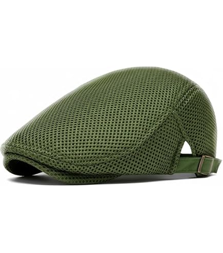 Xinveen Men's Mesh Cap Breathable Summer Newsboy Hat Adjustable