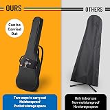 CAHAYA Electric Guitar Dust Cover Bag No Padding Front Pocket Backpack Carry view 2