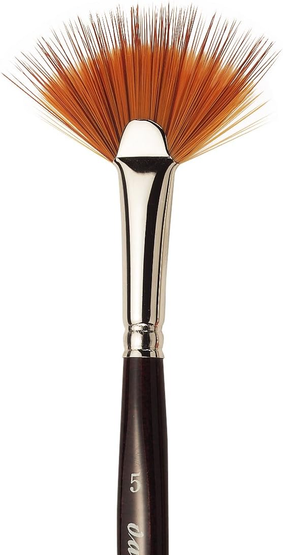 Da Vinci 1385 Series Fan Brush, 5, Red - Image 3