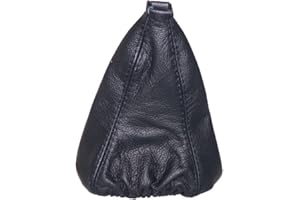 The Tuning-Shop Ltd for Mercedes E-Class W123 1976-85 Shift Boot Black Genuine Leather