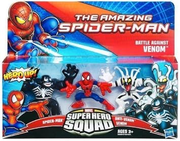 Marvel Super Hero Squad - Juego de 3 muñecos (Spiderman, Venom y Anti Venom): Amazon.es: Juguetes y juegos