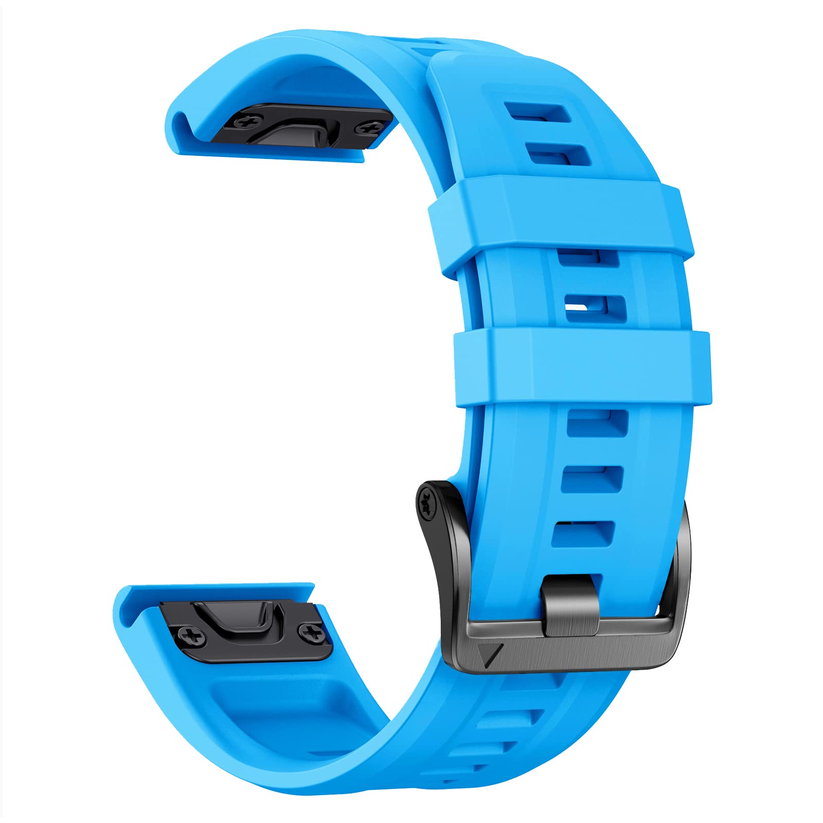 NotoCity for Garmin fenix 7/6/5/7 Pro/6 Pro/5 Plus/8 47mm Strap,22mm Silicone Watch Strap for Garmin Forerunner 945/955/965/970/Instinct2/Instinct 3/E 45mm/Approach S60/S62/S70 47mm(Sky blue)