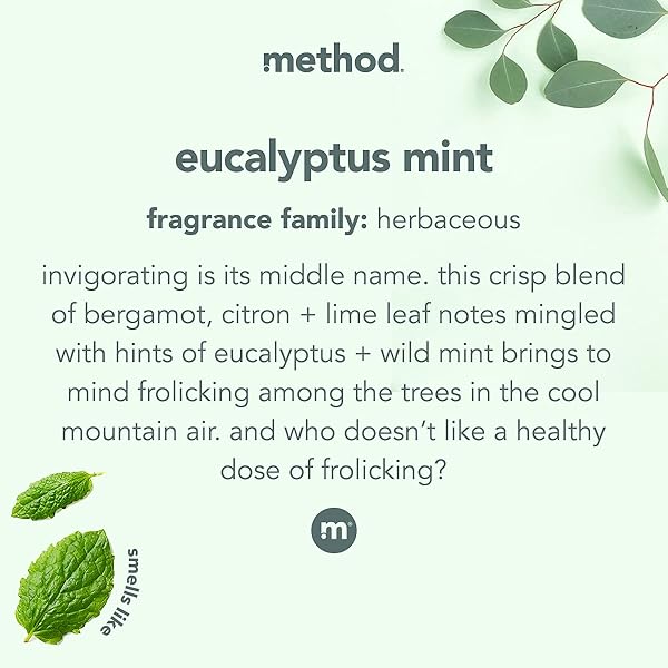 METHOD NATURAL TUB PLUS TILE BATHROOM CLEANER – EUCALYPTUS MINT – 28 FL OZ