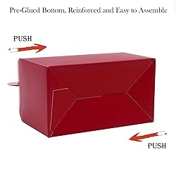 Oletx 30Pcs Dark Red Party Favor Gift Box, Gable