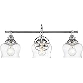 Daphne 3-Light Vanity Light in Chrome with Clear Glass