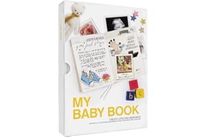 Suck UK | Baby Journal | Baby Book Journal & Memory Book | Pregnancy Journals For First Time Moms | Baby Shower Gifts & New Mom Gift | Includes Baby Photo Albums & Space To Record Baby Milestone
