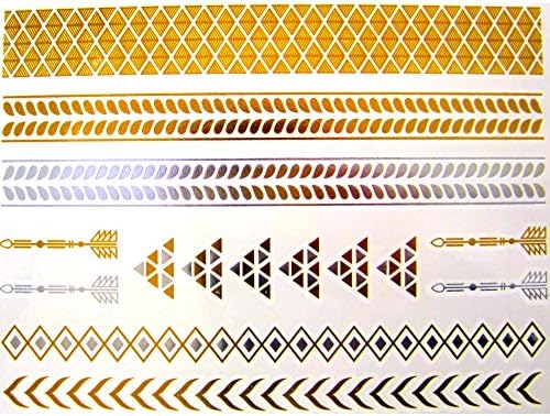 Amazon Co Jp Day Net 大サイズ フラッシュタトゥー シャイニングタトゥー タトゥーシール Flash Tattoos ａ5サイズ メタリック ゴールド 新感覚ジュエリータトゥー 海外セレブに大人気 ドラッグストア
