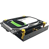 MEETOOT 3.5 inch Hard Disk Shock Absorber Bracket with Mounting Screws for PC Case 3.5 HDD to 5.25 DVD ROM Bay Mounting Adapter