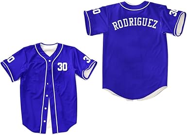 blue and yellow baseball jersey