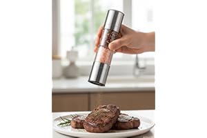 1PCS 2 in 1 Salt and Pepper Grinder Manual Adjustable Stainless Steel Salt Pepper Mill Silver