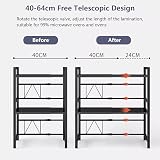 Multibao 3 Tier Expandable Microwave Rack Shelf - Black, Adjustable view 4