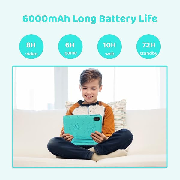 COLORROOM 2026 UPGRADED ANDROID 15 TABLET, 10INCH KIDS TABLET, OCTA-CORE CPU, 10GB+64GB+1TB EXPAND TABLETS FOR KIDS WITH KIDS SPACE, PARENTAL CONTROL, 6000MAH BIG BATTERY,TOUCHSCREEN TABLETA (GREEN)