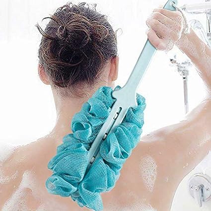 Not Available Loofah For Women Bath Sponge Loofah for Men and Women Loofah For Bathing Sponge For Bathing Scrub Brush with Handle for Body Cleansing Beauty Accessories - ASSORTED COLORS (Pack of 1)