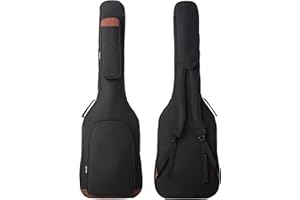 audioShark Bass Guitar Bag, 8mm Padded Gig Bag Backpack, Soft Black Bass Case, Ample Storage, Professional Design by US-Based Musicians, Durable and Lightweight, Perfect for Travel and Performances