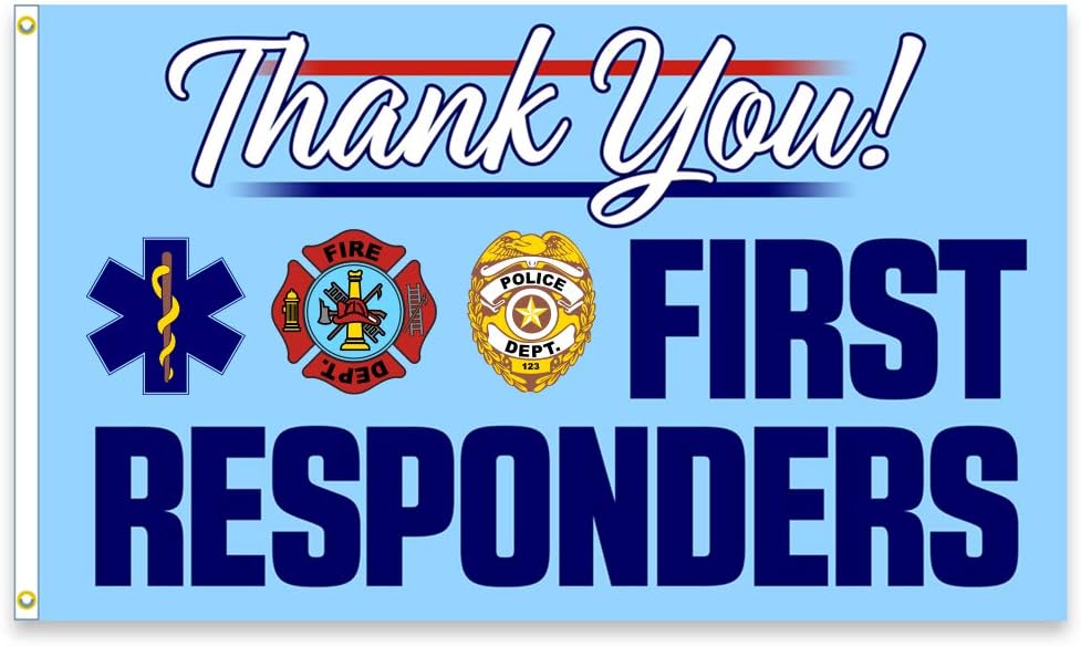 VF Display Thank You First Responders 3x5 Polyester Flag