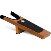 Cobbler's Choice Wooden Boot Jack - Boot Remover &amp; Puller for Cowboy Boots | Wooden Boot Removal Tool for Cowboy, Western &amp; Rain Boots - Non-Slip Grip Pad &amp; Soft Microfiber Edge Help Protect Footwear