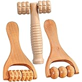 Beatifufu Wooden Massage Roller Tool for Foot Neck and Shoulder Relief Handheld Body Massager for Muscle Relaxation and Acupressure Therapy 15X8X3 Inches