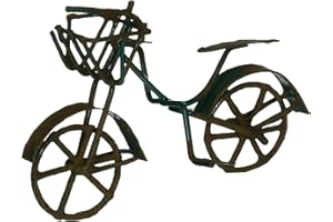 G & F Products 10022GR MiniGarden Fairy Garden Miniature Green Mini Bicycle Outdoor Statue, 3" Wide x 2" High