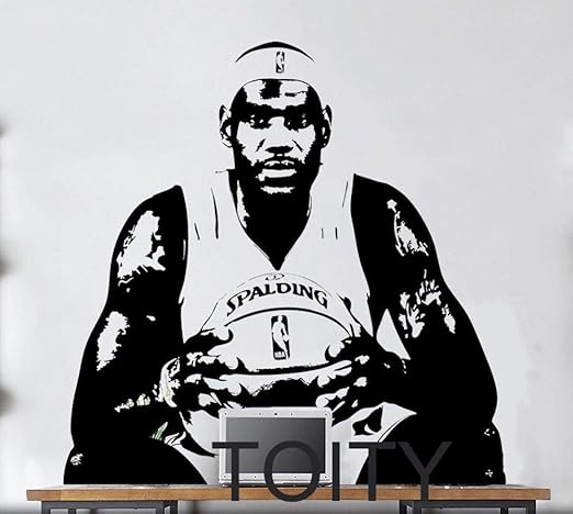 Luziang Pegatinas de Pared,NBA Lebron James Pared Pegatinas niños ...